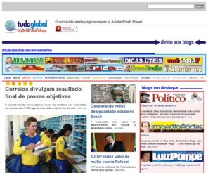 tudoglobal.com: Tudo Global					- O maior Portal de blogs da Região
Portal de notícias Tudo Global, o maior portal de blogs da região