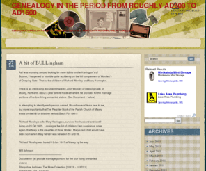 genealogy-forum.info: Genealogy in the period from roughly AD500 to AD1600
