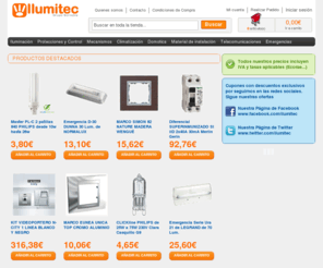 ilumitec.es: Tienda online de electricidad e iluminación. Almacén de material eléctrico. Comprar domótica y telecomunicaciones  - Ilumitec
Ilumitec - Tienda online donde comprar material eléctrico, bombillas y aparatos de iluminación, sistemas de telecomunicaciones y otros materiales de electricidad