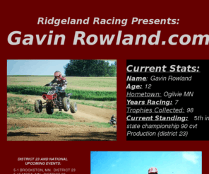 gavinrowland.com: Ridgeland Racing
Online Home of Ridgeland Racing and Gavin Rowland