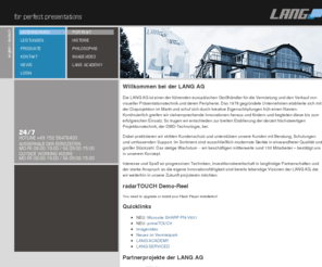 lang-ag.com: LANG AG :: Portrait
LANG AG, Ihr kompetenter Partner