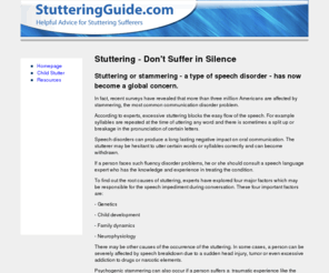 stutteringguide.com: Stuttering Guide - Helpful Advice for People with a Stutter
Don't suffer in silence with your stutter - our stuttering guide can help you