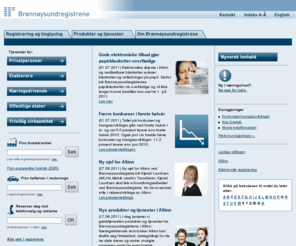 xn--brnnysundkatalogen-h4bc.com: Brønnøysundregistrene
Norges sentrale registeretat med ansvar for en rekke nasjonale kontroll- og registerordninger. Brønnøysundregistrene har et spesielt ansvar for forenkling av næringslivets kontakt med det offentlige.