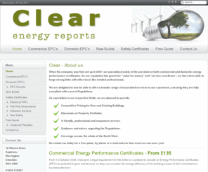 clearcommercialenergyreports.co.uk: Commercial EPC Warrington Cheshire - Energy Assesors Warrington - Clear Energy Reports
Domestic EPC £50 Flat fee NO VAT. Commercial EPC & Energy Performance Certificates from £100. Call 01925 212967 for a fast efficient service.Clear Commercial Energy Reports providing services for Building Energy assesments in Warrington, St Helens, Widn