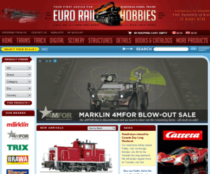 eurorailhobbies.com: Marklin Trix Roco Fleischmann Faller - Euro Rail Hobbies & More
Your first choice dealer for Marklin, Trix, Noch, Roco, Brawa, Busch, Faller,Pola, Fleischmann, Prieser, ESU, Piko and more European Model Trains.