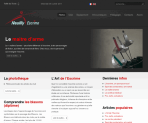 neuilly-epee.com: Bienvenu sur neuilly escrime
Neuilly escrime au beau milieu de la Seine sur iles du pont entre la Défense et le Pont de Neuilly. Une salle prestigieuse que nous envie pas mal de clubs en Ile-de-France avec des maitre d'armes de renommé international.