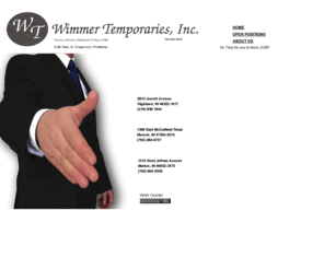 wimmertemps.com: Wimmer Temporaries INC. Home
Wimmer Temporaries INC. Provides Staffing Services & Employment Opportunities Since 1988