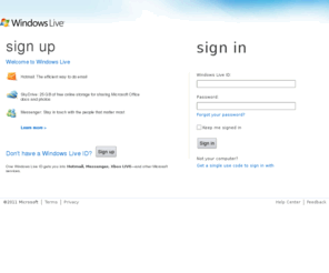 live.com.mx: Sign In
Powerful free e-mail with security from Microsoft - Windows Live Hotmail is a best in class e-mail service that helps you organize and manage all your online stuff in one place