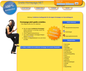 mx35.de: Gratis-Homepage.net - Die kostenlose Homepage
Gratis Homepage leicht gemacht. Denn eine eigene gratis Homepage ohne großen Aufwand und tollen Features gibt es bei gratis Homepage .NET. Dort gibts eine eigene kostenlose Homepage, die Sie bequem kostenlos bearbeiten können.