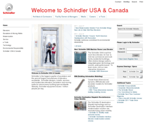 schindlerelevatorcorporation.com: Welcome to Schindler USA & Canada
Schindler manufactures, installs, services and modernizes elevators, escalators and moving walks. Its innovative products move globally more than 700 million people every day. Schindler has around 44,000 employees and operates worldwide. 

