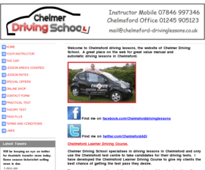 chelmsford-drivinglessons.co.uk: Chelmer Driving School-Driving Lessons Chelmsford-Driving Instructor - HOME
Welcome to Chelmsford Driving Lessons the website of Chelmer Driving School and driving Instructor Dave Flower. This is the best place for your driving lessons in Chelmsford needs. 