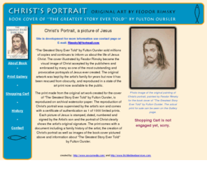 christportrait.com: christ_home
Image of Jesus Christ, original cover art from Fulton Oursler's book 