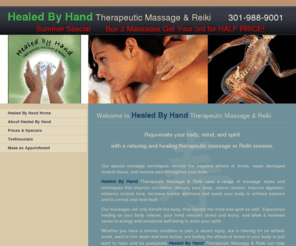 healedbyhand.com: Welcome to Healed By Hand Therapuetic Massage
Healed By Hand Therapeutic Massage offers a variety of relaxation and healing massage services in Waynesboro PA and surrounding vicinities. Reasonable prices.