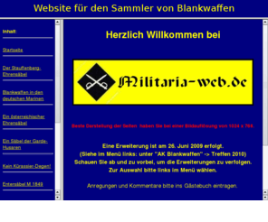 militaria-web.de: Homepage Blankwaffenkunde - Schwerpunkt Deutschland
Homepage für den Forscher, Interessenten und Sammler historischer deutscher Blankwaffen