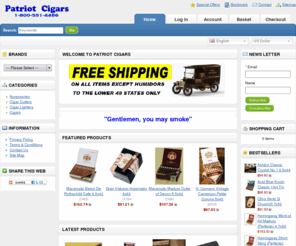 patriotcigars.com: Patriot Cigars Large Selections of Cigars Cigar Accessories Cigar Lighters and Humidors
Patriot Cigars Large Selections of Cigars Cigar Accessories Cigar Lighters and Humidors