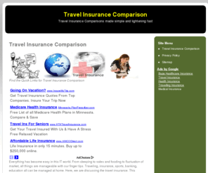 travelinsurancecomparisons.org: Travel Insurance Comparison
Travel Insurance Comparisons made simple and lightening fast