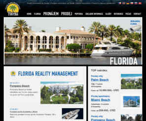 florema.cz: FLORIDA: FLOREMA - reality Florida, domy na Floridě
Florida Reality Management. Florema nabízí kompletní servis v oblasti pronájmu Florida, správy a prodej realit Florida. Města Cape Coral, Fort Myers, Naples, Sarasota a Bradenton. Prodej realit Florida je naše specializace a není problém zajisti jakoukoliv nemovitost na Floridě. Prodej nemovitostí na Floridě a pronájem domů na Floridě. Pronájem apartmánů na Floridě a správa a údržba nemovitosti na Floridě.