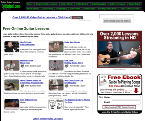 cyberfret.com: Free Online Guitar Lessons | Cyberfret.com
Learn how to play guitar with our free online guitar lessons. Cyberfret.com offers beginner guitar lessons, guitar chords, scales and more.