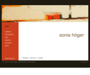 soniahoeger.net: sonia höger - cuadros, fotografias, eventos
