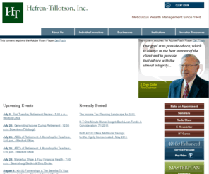 hefren.com: Hefren-Tillotson, Pittsburgh Financial Planning and Investment Management Firm
Hefren-Tillotson, founded in 1948, provides Western PA investors with personalized and comprehensive guidance to wealth management, investment portfolio management, and financial planning.