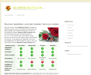 blumen-bestellen.net: Blumen bestellen
Blumen online bestellen und dabei besten Service nutzen