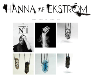 hannaafekstrom.com: Hanna af Ekström
Hanna af Ekström, Smyckesdesign, Jewellery design