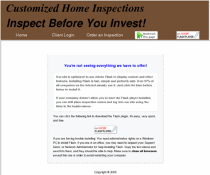 customizedhomeinspections.com: Home - Home Inspections
Home Inspections, specializing in  home inspections in Maine.