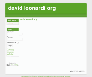 davidleonardi.org: david leonardi org
David Leonardi for President