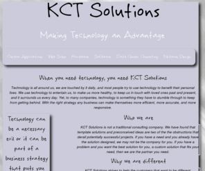 kctsolutions.com: KCT Solutions - Technology that works for you
KCTSolutions works to deliver custom solutions to businesses and individuals.