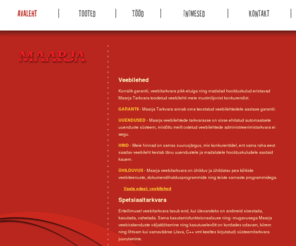 maarja.net: - Maarja Tarkvara
MAARJA TARKVARA - veebilehed ning spetsiaaltarkvara