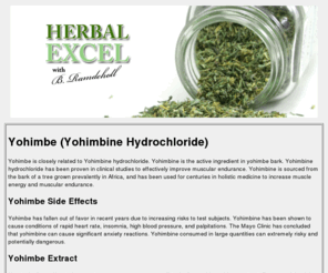 yohimbe-review.org: Yohimbe Bark Extract | Yohimbine | Yohimbe Side Effects
Yohimbe bark reviewed by certified herbalist, B. Ramdeholl. Yohimbe side effects are reviewed, in addition to yohimbe extract. A concise and efficient yohimbe review.