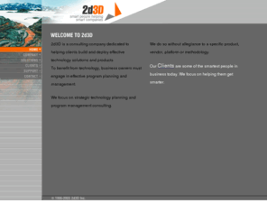 2d3d.com: 2d3D
2d3D, Device Driver Development, Software Outsourcing, Application development, Content Management, Embedded development