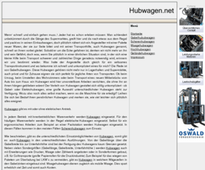 hubwagen.net: Hubwagen & Co. von OSWALD FRDERTECHNIK Hannover
Elektrische und Manuelle hubwagen von OSWALD FRDERTECHNIK aus Hannover - Ihr Partner fr Lagertechnik!