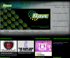 rave.cl: Rave.cl - Cultura y Música Electrónica, Chile
Toda la escena Chilena y latinoamericana, noticias, reviews, concursos, galerias fotográficas, foro, descargas y más.