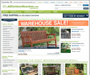 alloutdoorbenches.mobi: Outdoor Benches : Shop Outdoor Bench at All Outdoor Benches
Shop our huge selection of quality outdoor benches! Buy online now and save up to 30% on a garden bench or outdoor storage bench from AllOutdoorBenches.com