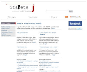 itabeta.org: itaβeta - Prima Pagina
itaBeta - Notizie sull'Italia