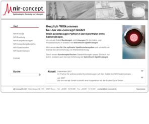 nir-spektroskopie.com: nir-concept : Homepage - Herzlich Willkommen - Nahinfrarot-Spektroskopie
nir-concept GmbH, Ihr zuverlässiger Partner in der Nahinfrarot-Spektroskopie, bietet Beratungen und Lösungen für die Labor- und Prozessanalytik im Bereich der NIR-Spektroskopie.