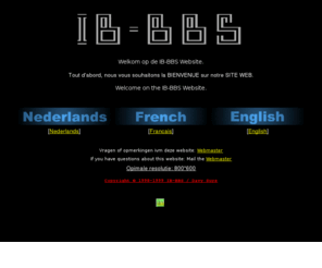 ibbbs.com: IB-BBS: De officiële website
De officiële website van IB-BBS. Ons BBS is ook via internet te bereiken, en dit via een telnet sessie naar telnet://bbs.ibbbs.be