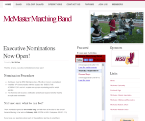 mcmastermarchingband.com: McMaster Marching Band
Home of the McMaster Marching Band