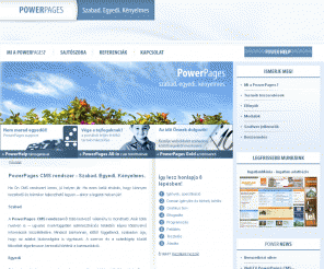 powerpages.hu: CMS rendszer | PowerPages
PowerPages CMS: a weboldalak szabad, egyedi, kényelmes tartalomkezelője, most új funkciókkal bővült.
