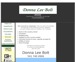 donnaleebolt.com: MountainTop Morgans
Philomath and Corvallis OR real estate. At Landmark Realty, we believe that Philomath  and Corvallis real estate is a people business. Call Landmark Realty 541 929 2586.