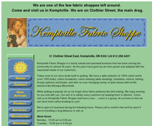 kemptvillefabricshoppe.com: Kemptville Fabric Shoppe
