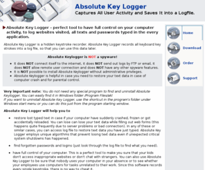 absolutekeylogger.com: Absolute KeyLogger is a Powerful Keystroke Recorder
Absolute KeyLogger is a reliable and professional tool to have full control on your computer activity.