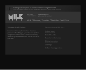 clydemckendrick.com: MILK
Milk. More Informed Lifestyle Knowledge.