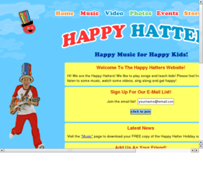 happyhatters.com: Happy Hatters - Happy Music for Happy Kids!
Happy Hatters Official Website. Music, Video and Interactive Learning for Kids!