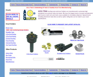 accu-trak.com: Knurls, Knurl, Knurling Tools and Knurl Holders
Knurls, knurling tools, and knurl holders to fit any machine