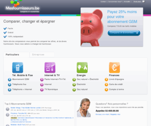 mesfournisseurs.be: Comparez TOUS les prix d'Energie, d'Internet & d'Abonnements Mobile
Mesfournisseurs.be est le site web Nr.1 pour comparer les prix d’Energie, d’Internet, de Téléphonie et de GSM en Belgique.