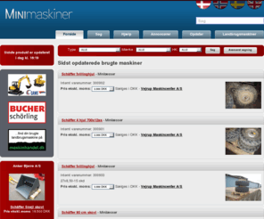 minimaskiner.com: Forside - Minimaskiner.com - Brugte entreprenør-, bygge- og anlægsmaskiner
Stï¿½rste samling af brugte entreprenï¿½rmaskiner og redskaber fra hele Skandinavien.
