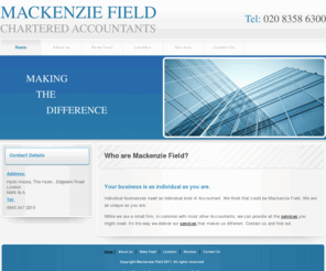 accountants-northlondon.com: Charted Accountants North London : Mackenzie Field
We are Charted Accountants North London. Small Business Accounting North London. We can look after all aspects of your company accountants. PAYE, VAT, Tax.