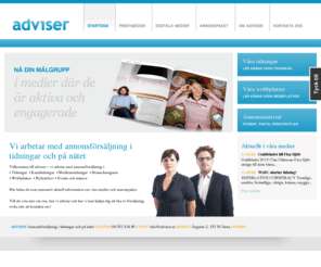 adviser.se: Annonsförsäljning i tidningar och på internet
Vi på Adviser är specialister på annonsförsäljning i tidningar och på internet, här kan du läsa mer om hur vi arbetar.